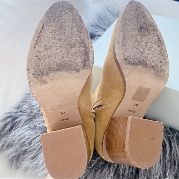 Alexander Wang Gabi Suede Booties in Almond - Picture 8 of 12